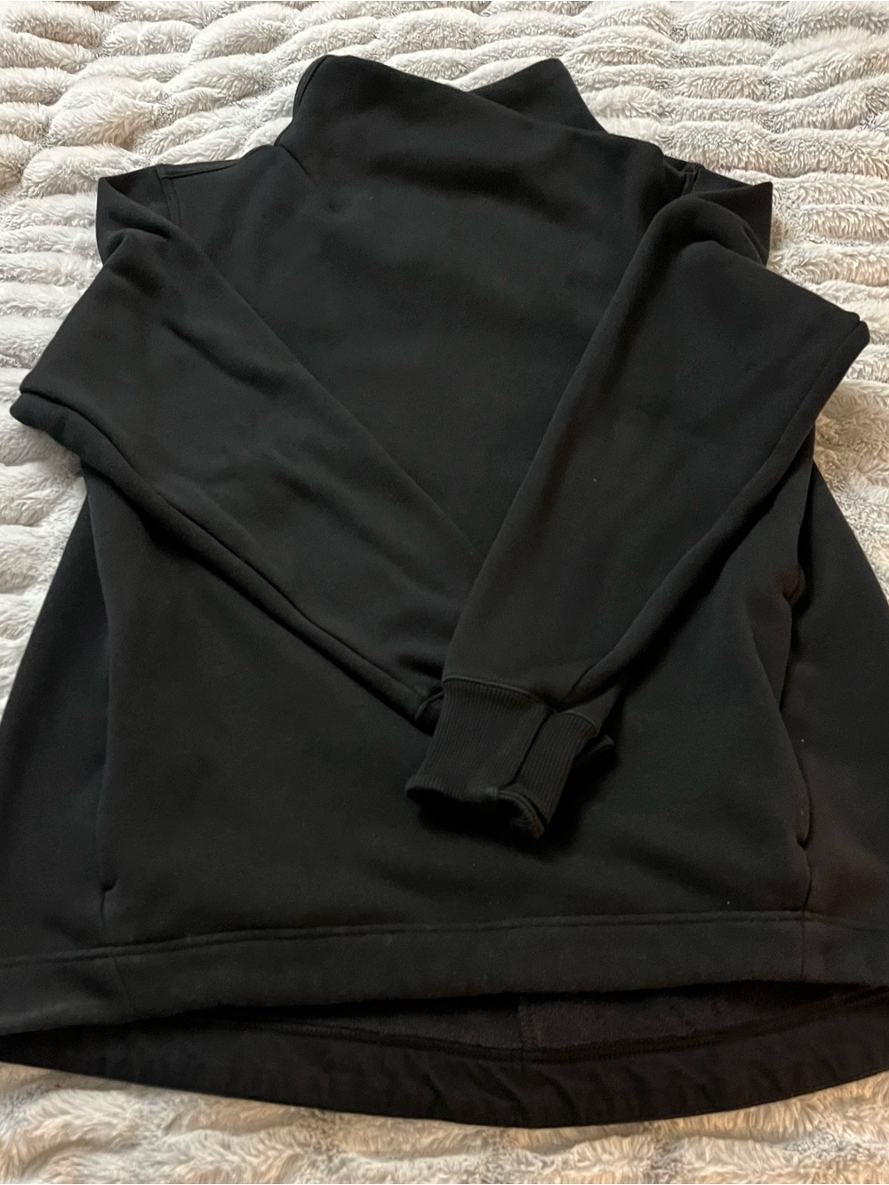 Athleta Black Fleece-Lined Hoodie